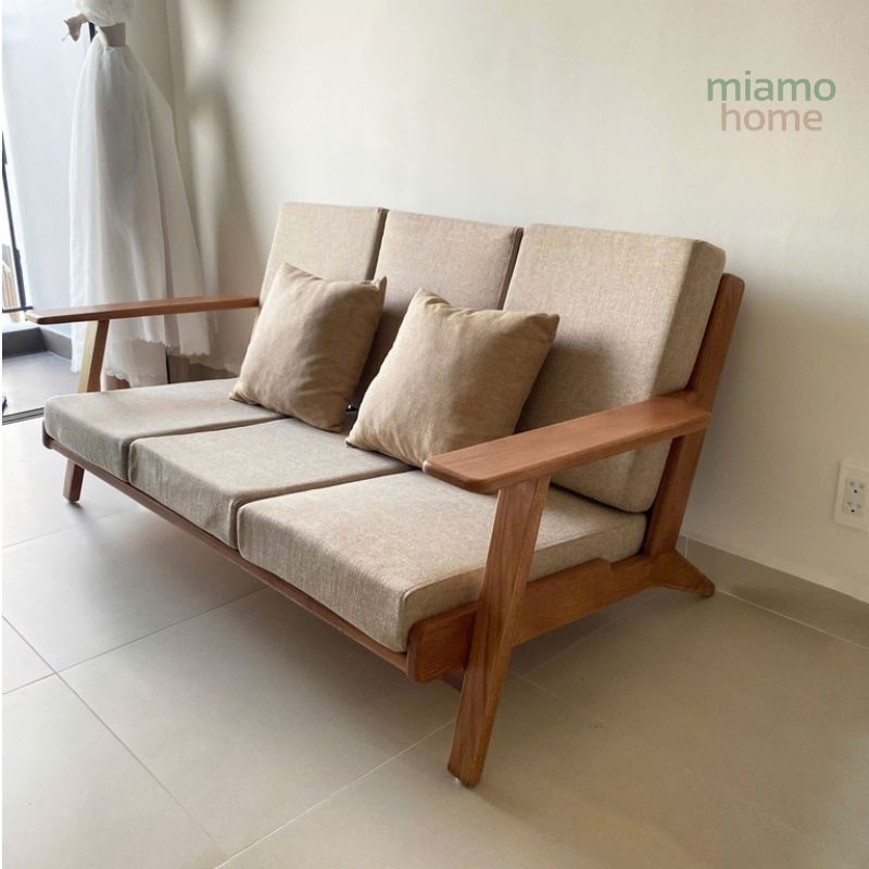 Ghế Sofa Gỗ Sồi Bọc Đệm - MSFOAK36_4