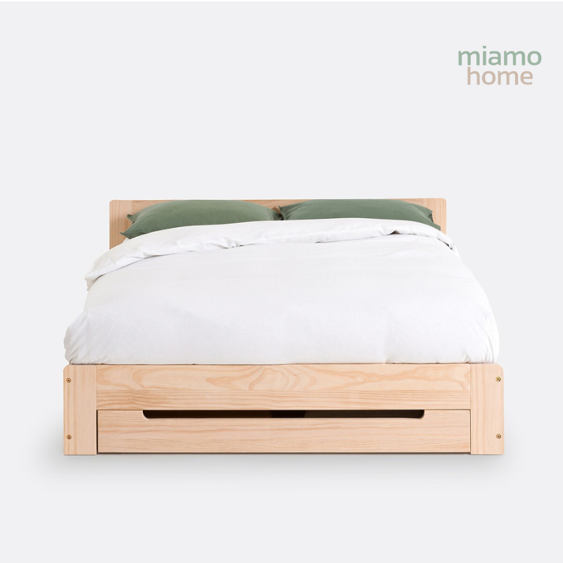 giường ngủ bệt gỗ thông có ngăn kéo_2