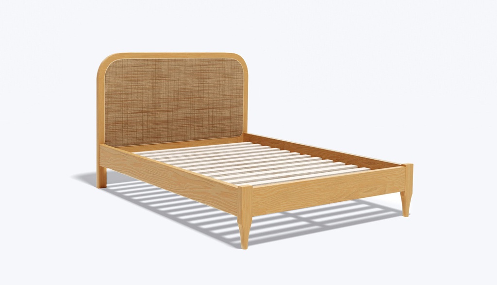 Giường Gỗ Sồi Tựa Lưng Kết Hợp Mây The Cloud