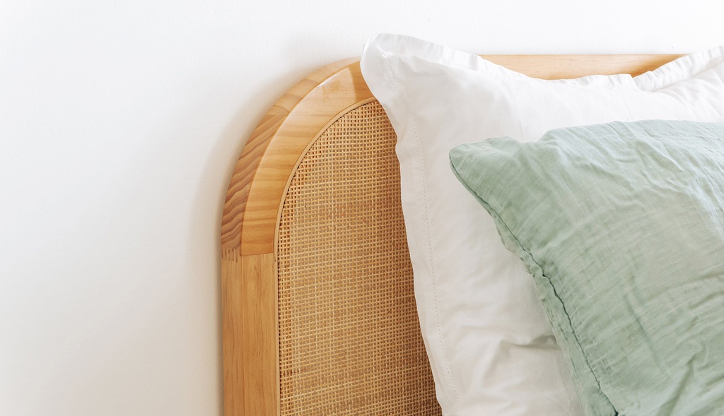 Giường Gỗ Sồi Tựa Lưng Kết Hợp Mây The Cloud_7