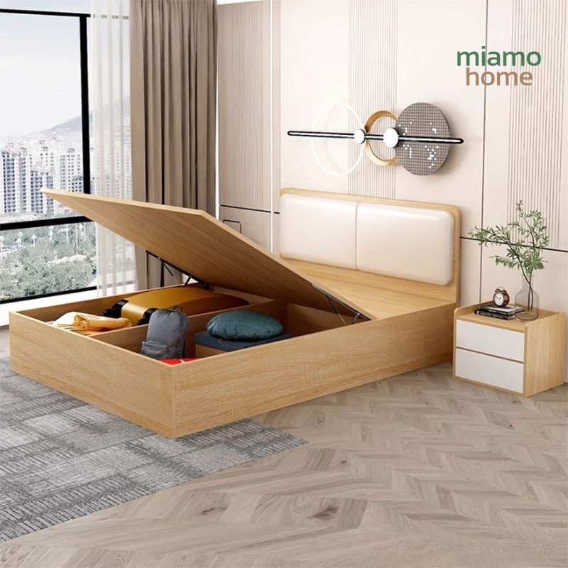 Giường Ngủ Bọc Đệm Đầu Giường Có Ngăn Kéo_5