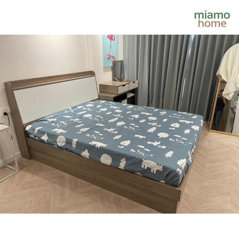 Giường Ngủ Gỗ Công Nghiệp MDF Thiết Kế Tiện Lợi_2