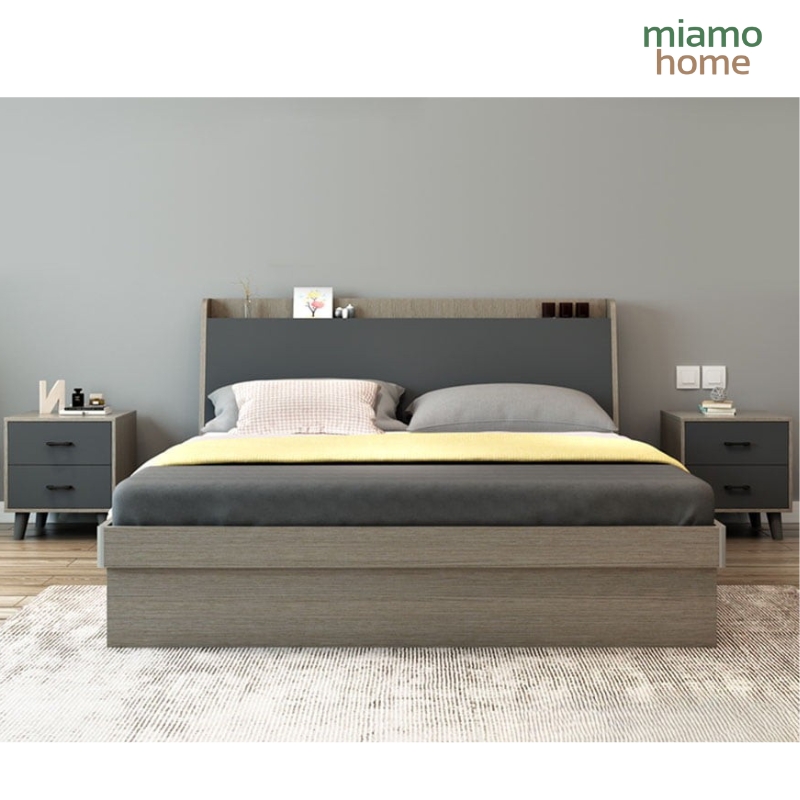 Giường Ngủ Gỗ Công Nghiệp MDF Thiết Kế Tiện Lợi_8