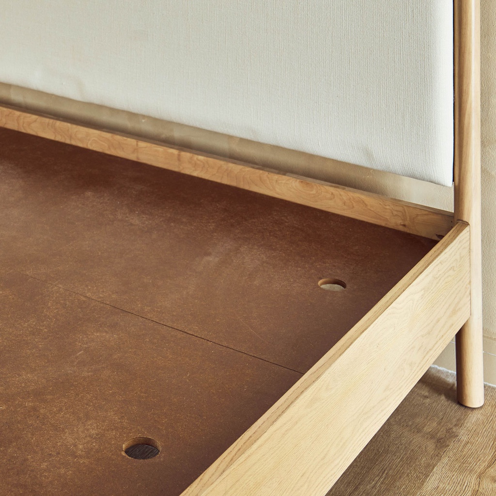 Giường Ngủ Gỗ Sồi Chân Cao_3