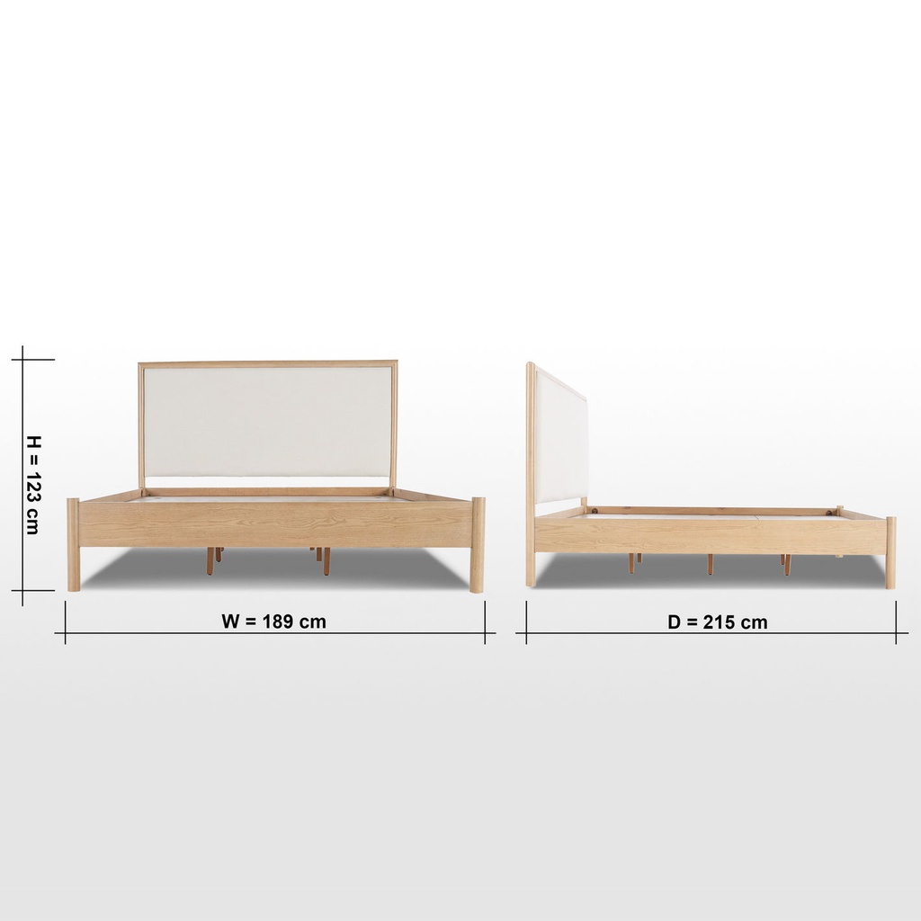 Giường Ngủ Gỗ Sồi Chân Cao_5