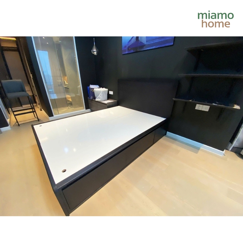 Giường Ngủ Gỗ Sồi Có Ngăn Kéo _4