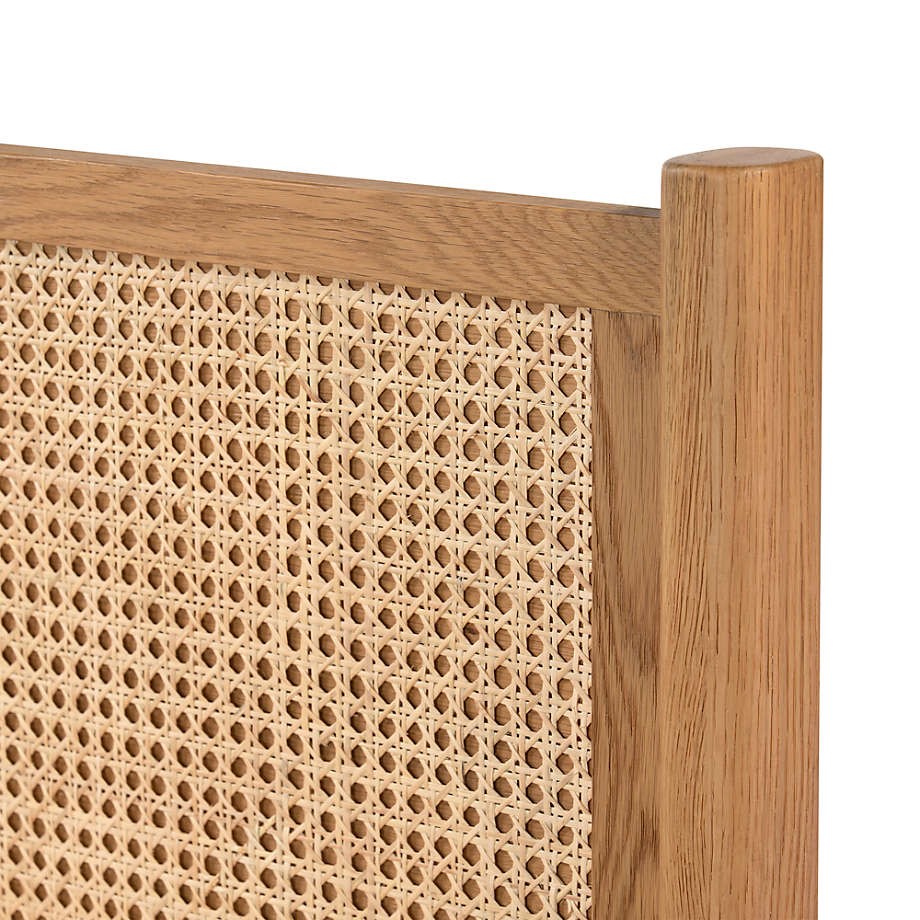 Giường Ngủ Gỗ Sồi Mây Mắt Cáo Vintage_5