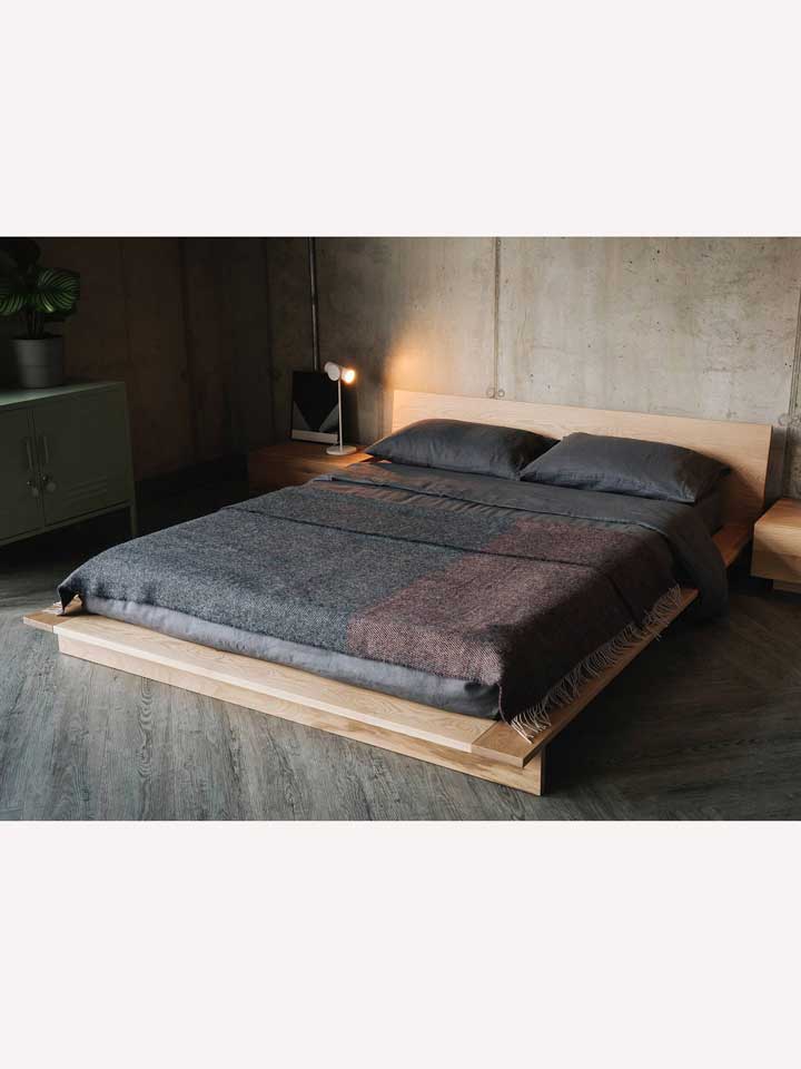 Giường Ngủ Gỗ Sồi Phong Cách Nhật Bản The Japandi