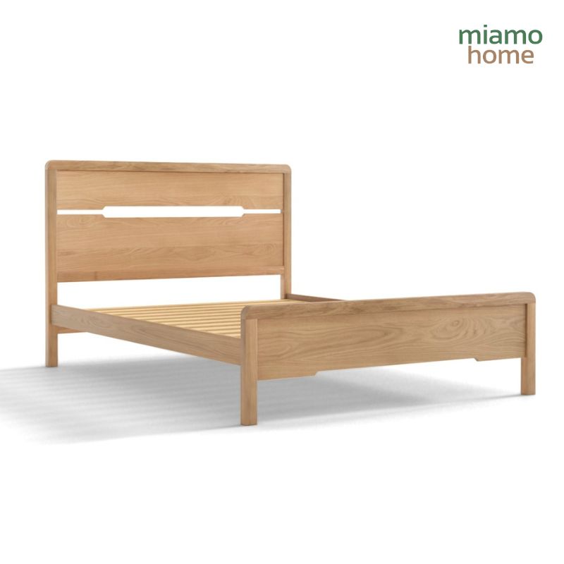 Giường Ngủ Gỗ Sồi Thiết Kế Nhỏ Gọn 