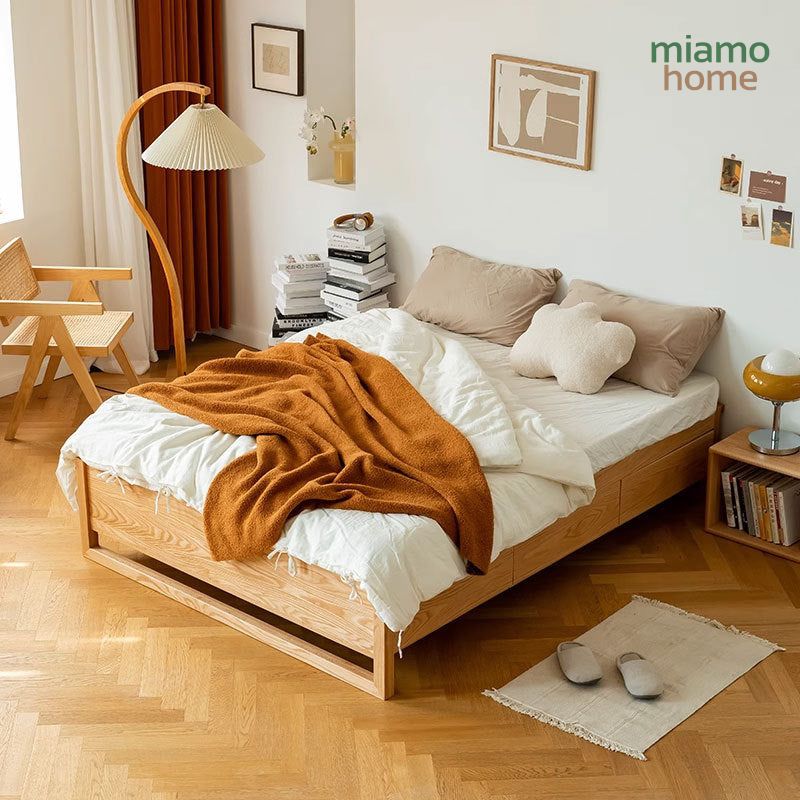 Giường Ngủ Gỗ Sồi Thiết Kế Trẻ Trung _2