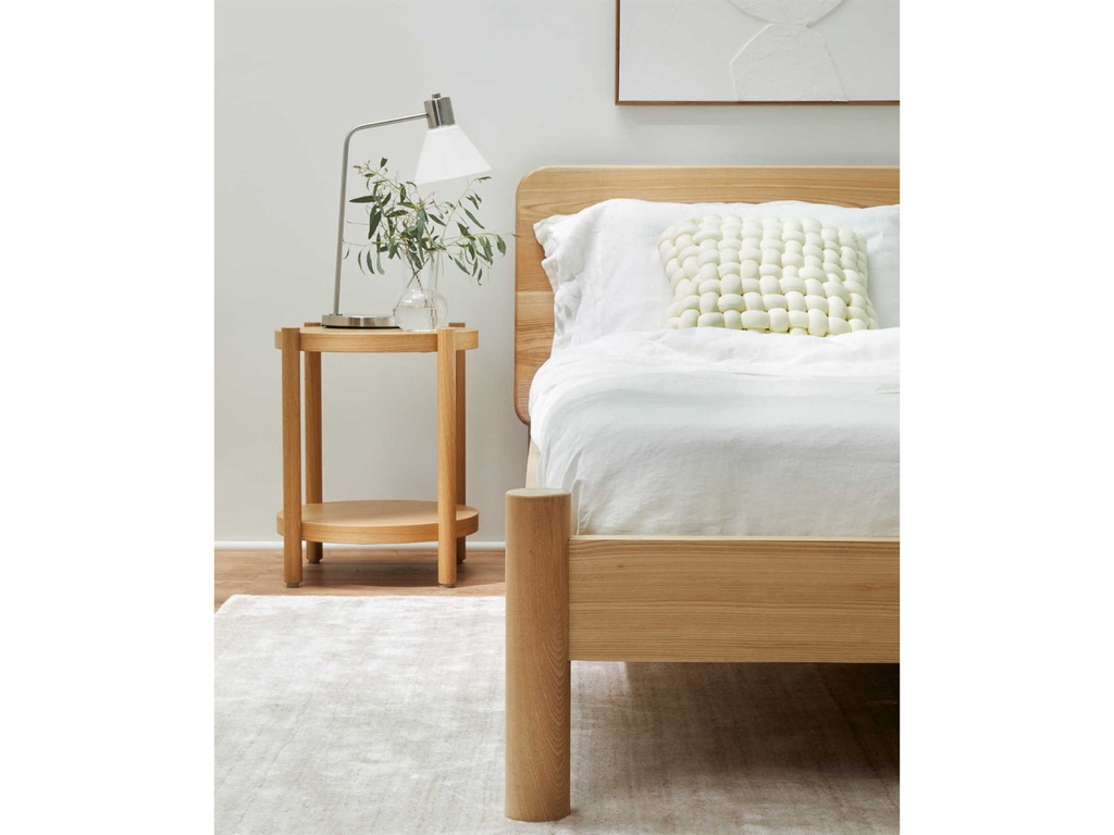 Giường Ngủ Gỗ Tần Bì Chân Tròn