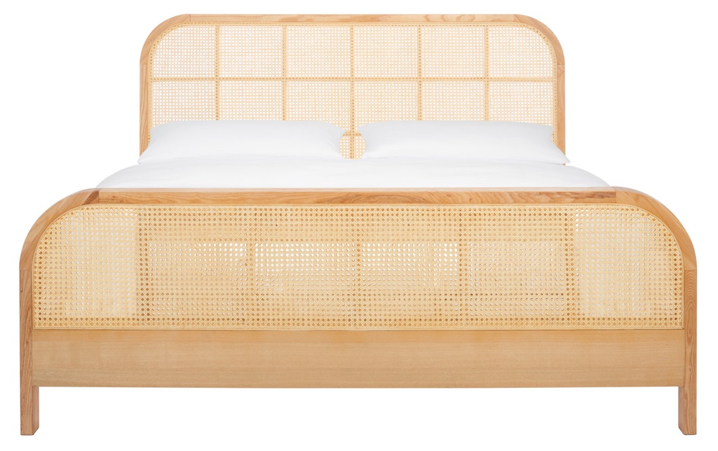 Giường Ngủ Gỗ Tần Bì Kết Hợp Mây Cao Cấp Nova