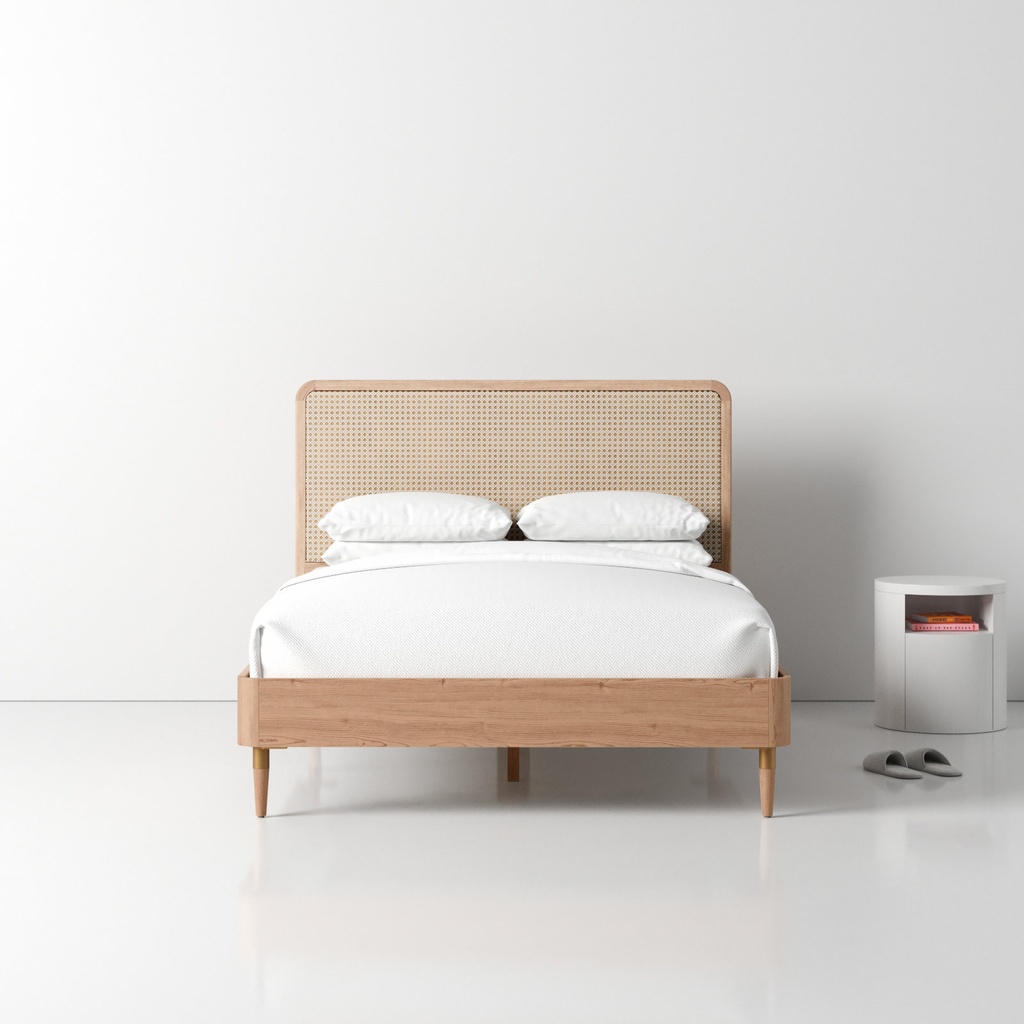 Giường Ngủ Gỗ Tần Bì Kết Hợp Mây Lavender_5