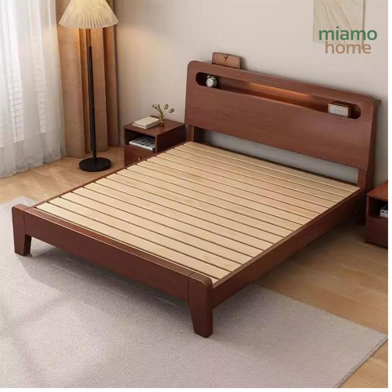 Giường Ngủ Gỗ Tự Nhiên Bề Mặt Veneer_2