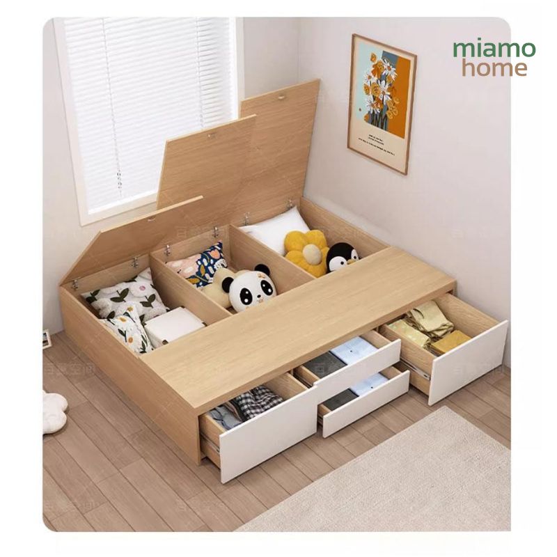 Giường Ngủ Hộp Phẳng Đơn Giản Có Ngăn Kéo _2