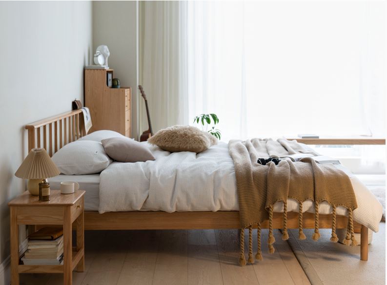 giường Ngủ gỗ sồi Scandinavia _2