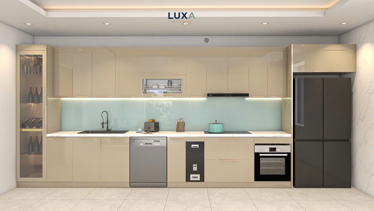 Tủ Bếp Inox Cánh Kính - MTBK001