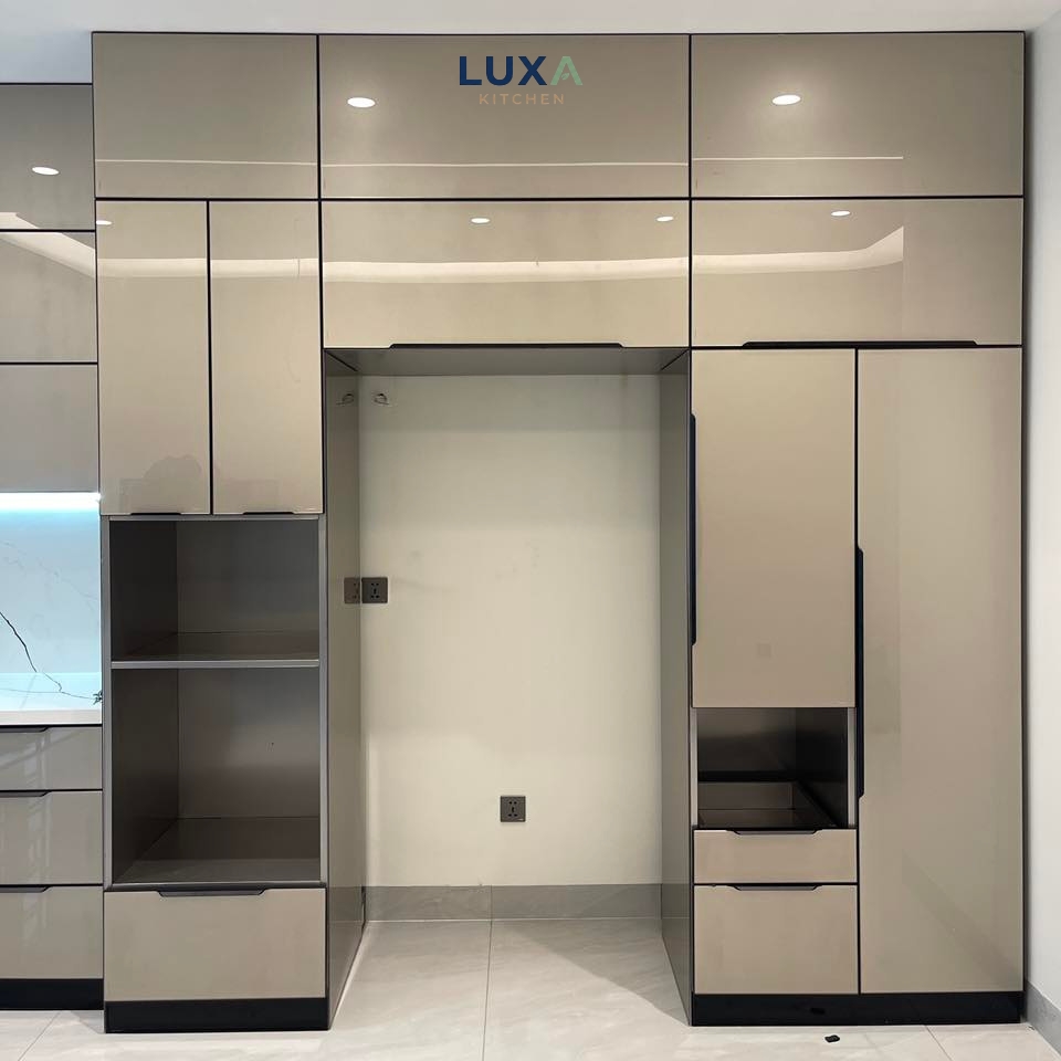 Tủ Bếp Inox Cánh Kính Màu Xám - MTBK003_4