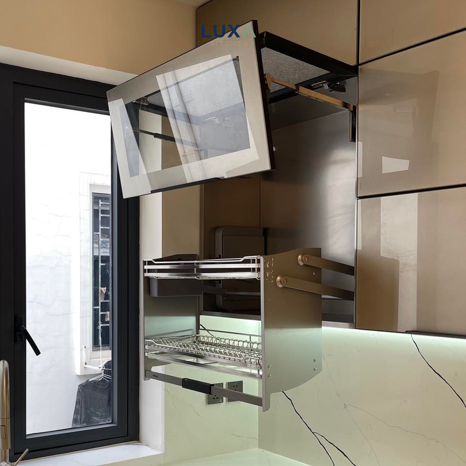 Tủ Bếp Inox Cánh Kính Màu Xám - MTBK003_6