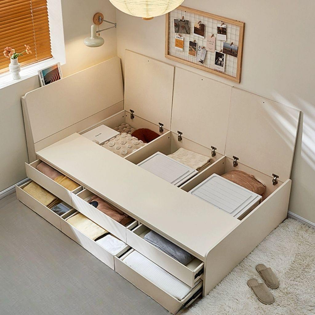 Giường Đơn Tích Hợp Ngăn Kéo Đơn Giản Tinh Gọn _3