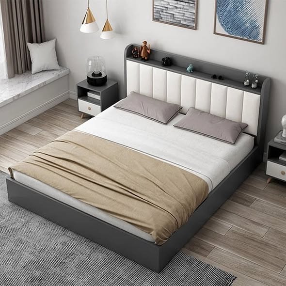 Giường Ngủ Bọc Đệm Đầu Giường Nhẹ Nhàng