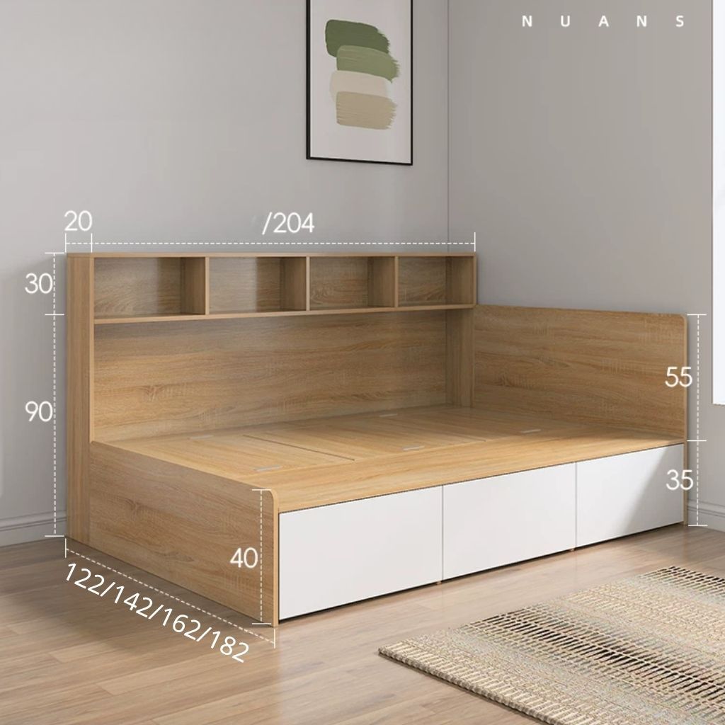 Giường Ngủ Có Ngăn Kéo Và Kệ Đầu Giường _2