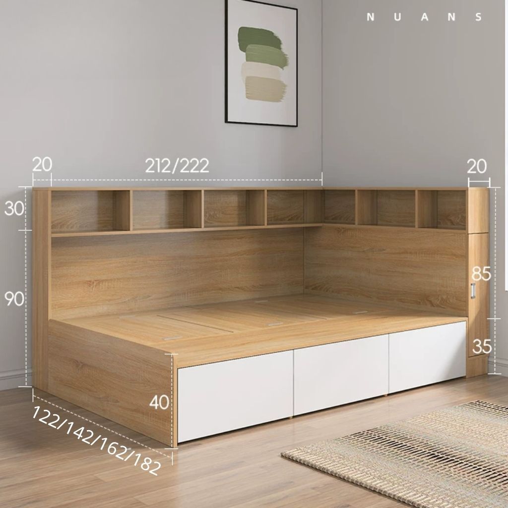 Giường Ngủ Có Ngăn Kéo Và Kệ Đầu Giường _4