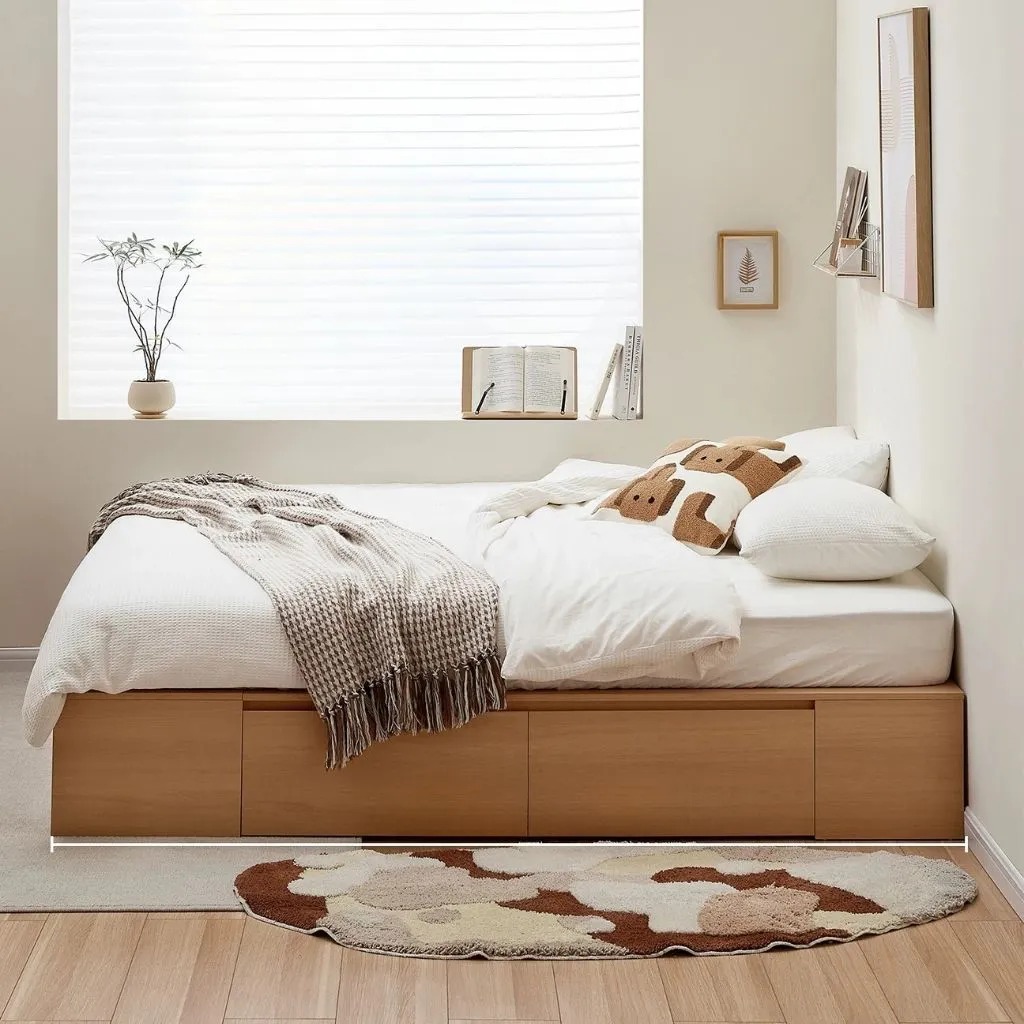 Giường Ngủ Gỗ MDF Ngăn Kéo Thông Minh Có Hộc Tủ _2