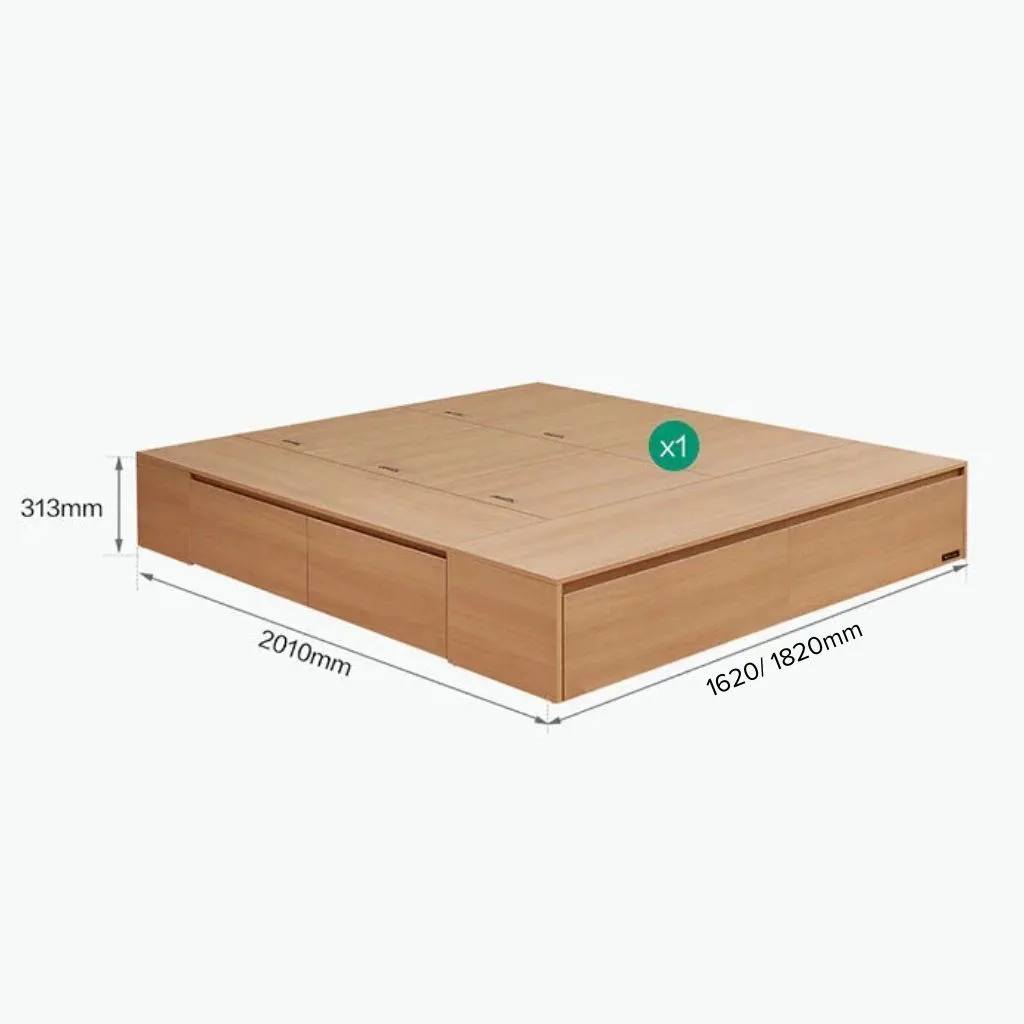 Giường Ngủ Gỗ MDF Ngăn Kéo Thông Minh Có Hộc Tủ