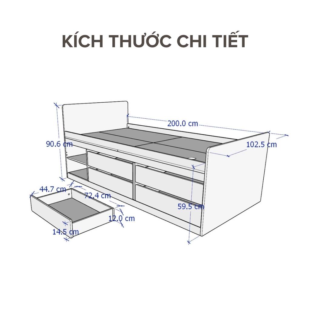 Giường Đơn Cách Điệu Cho Bé Nhiều Kích Cỡ_5