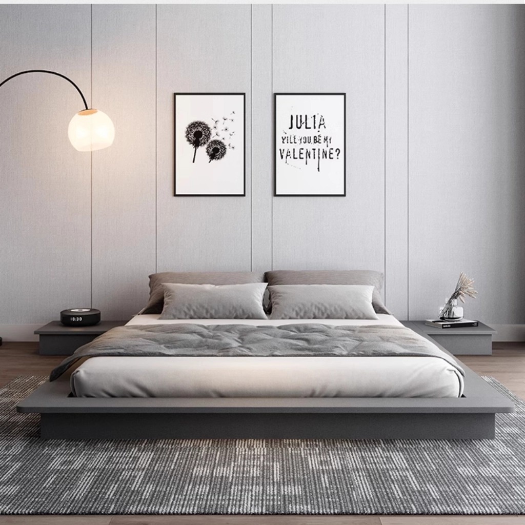 Giường Ngủ Bệt Với Khung Giường Chắc Chắn_2