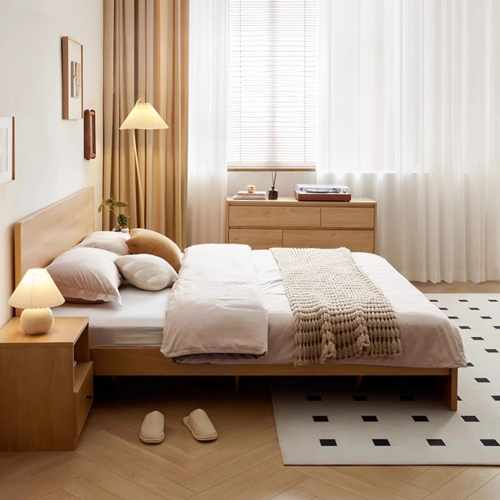 Giường Ngủ Gỗ Có Đầu Giường Phẳng_5