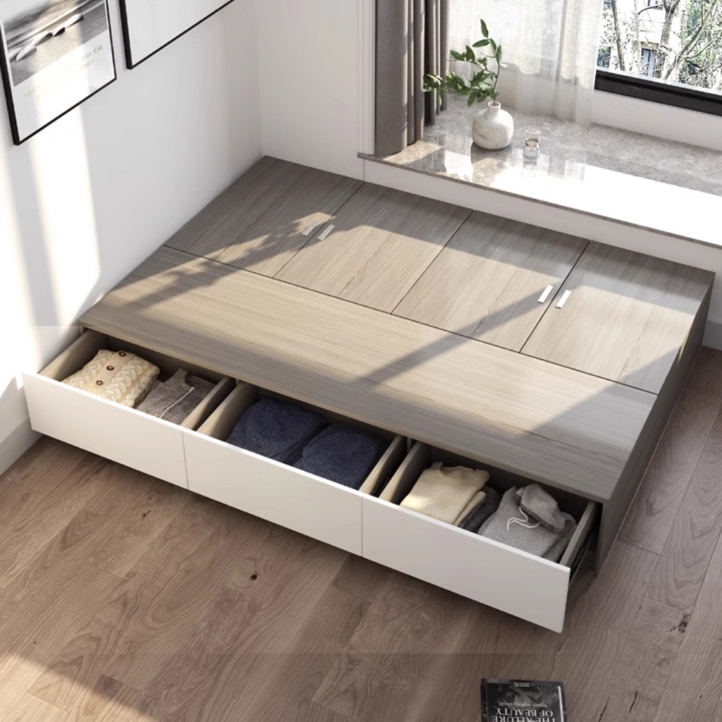 Giường Ngủ Hiện Đại, Tối Giản Với 3 Ngăn Kéo Thông Minh_5