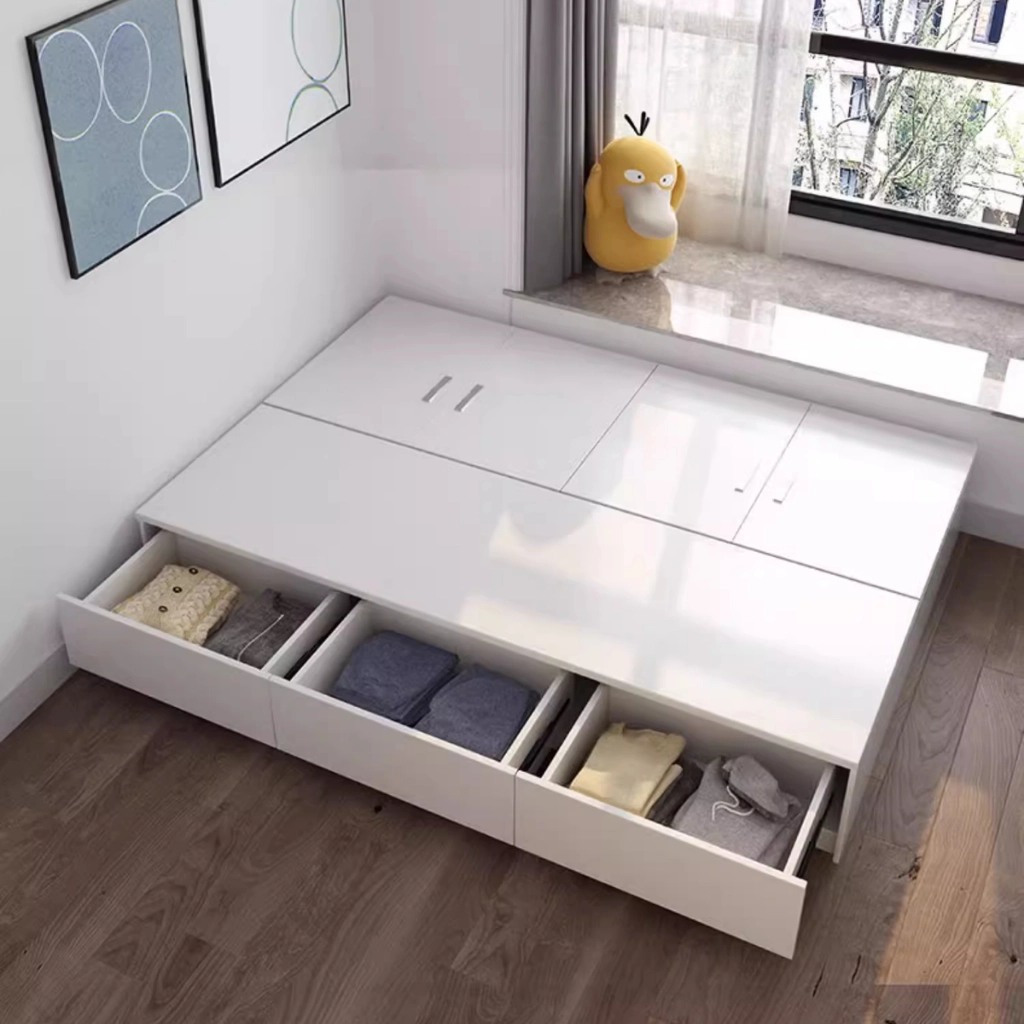 Giường Ngủ Hiện Đại, Tối Giản Với 3 Ngăn Kéo Thông Minh_6
