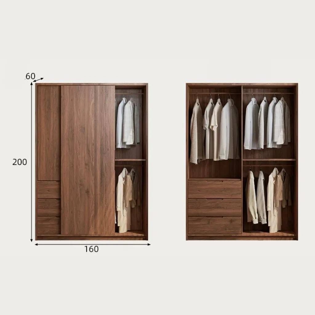 Tủ Quần Áo Cánh Lùa Có Tủ Phụ Và Kệ Trang Trí_7
