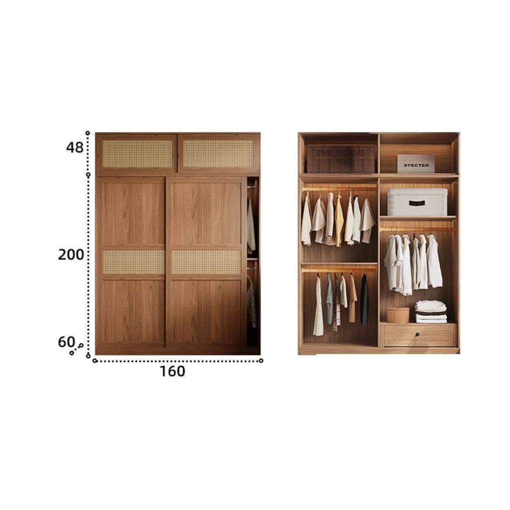 Tủ Quần Áo Cửa Lùa Kết Hợp Cánh Mây Sang Trọng_10