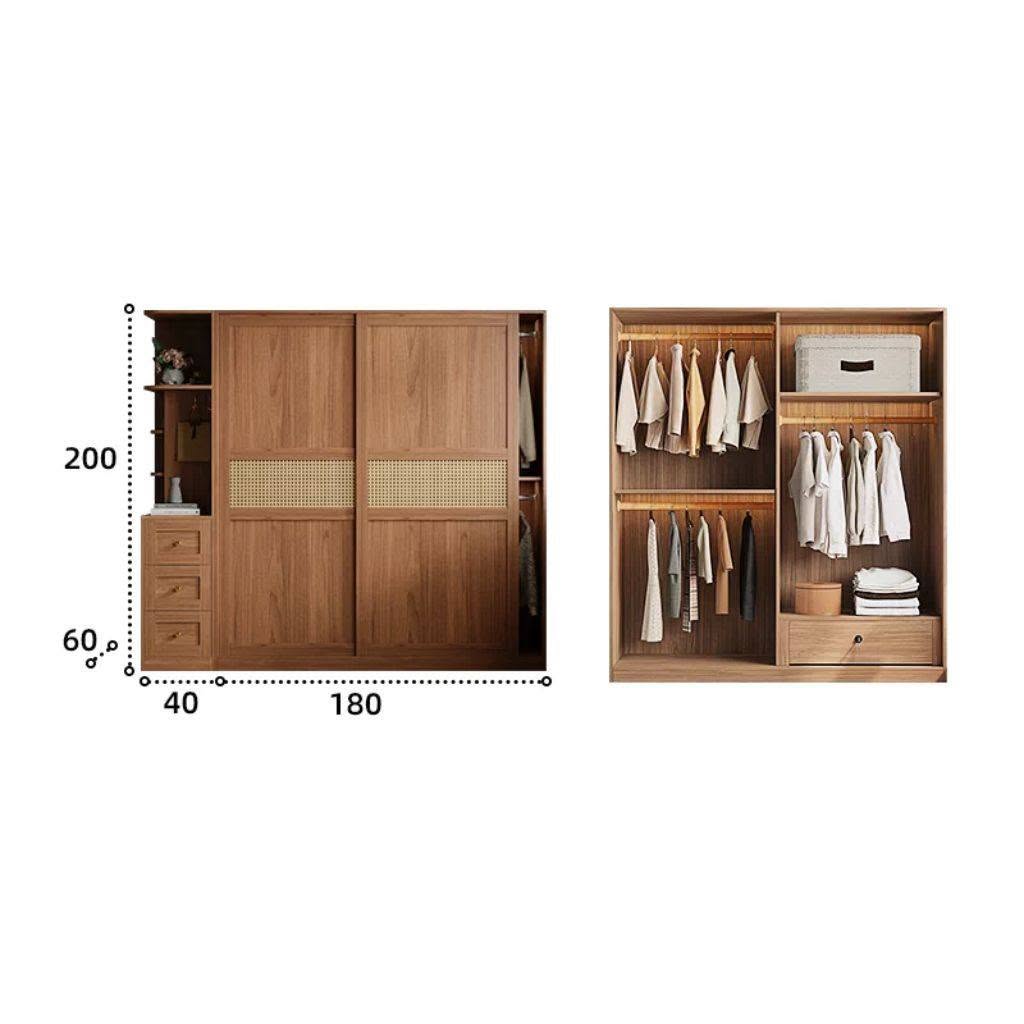 Tủ Quần Áo Cửa Lùa Kết Hợp Cánh Mây Sang Trọng_14