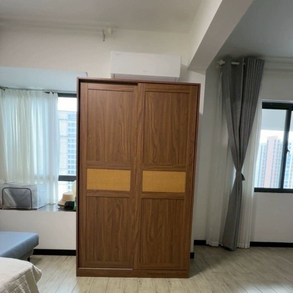 Tủ Quần Áo Cửa Lùa Kết Hợp Cánh Mây Sang Trọng_5