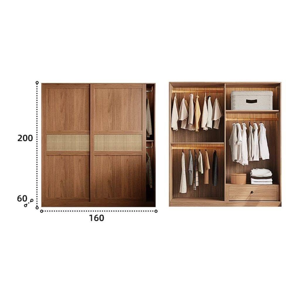 Tủ Quần Áo Cửa Lùa Kết Hợp Cánh Mây Sang Trọng_8