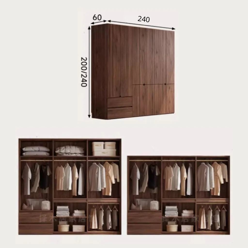 Tủ Quần Áo Gỗ MDF Với Cánh Bo Cong Hiện Đại _5